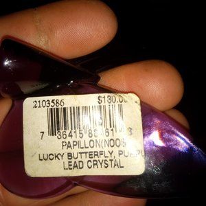 Baccarat purple crystal lucky butterfly